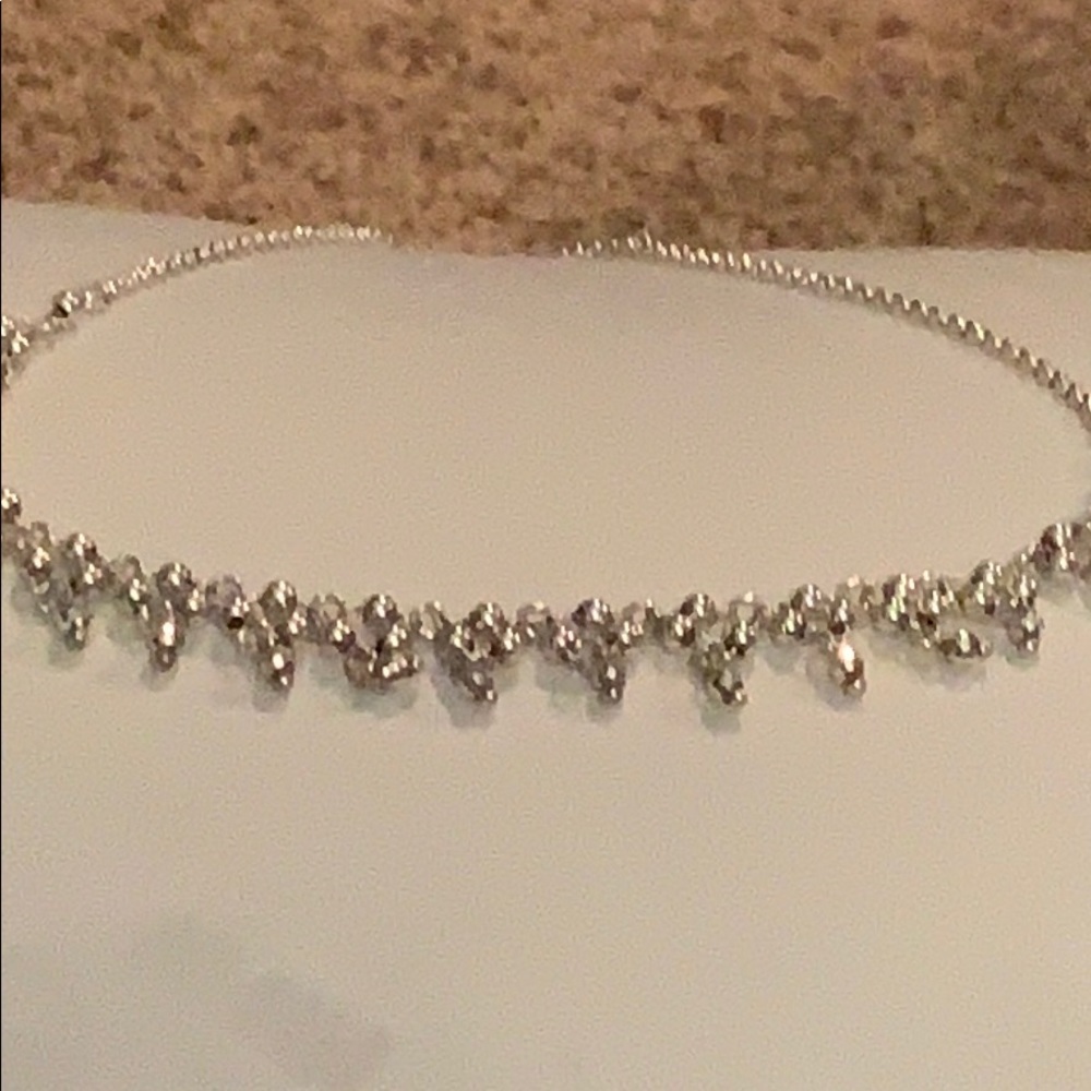 Silver choker necklace